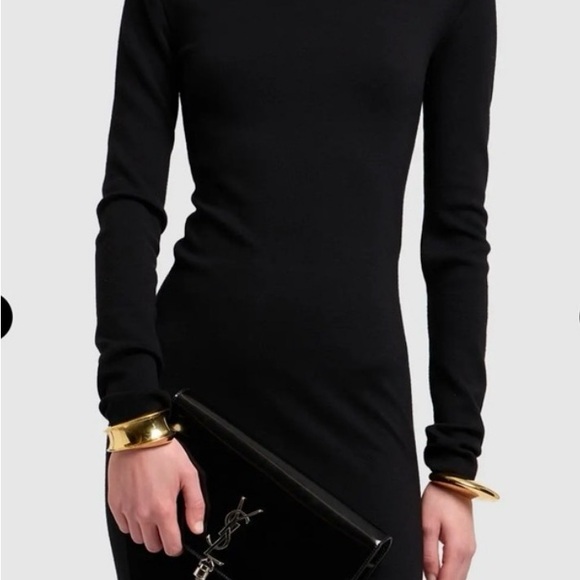 Yves Saint Laurent Black Leather Clutch - Picture 2 of 11